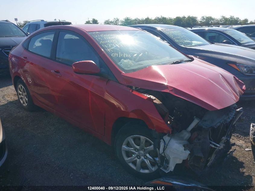 2013 Hyundai Accent Gl VIN: KMHCT4AE7DU474141 Lot: 12400040