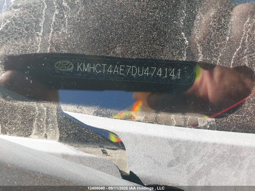 2013 Hyundai Accent Gl VIN: KMHCT4AE7DU474141 Lot: 12400040