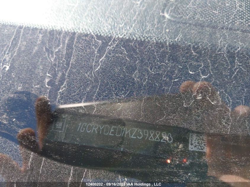 2019 Chevrolet Silverado 1500 Lt VIN: 1GCRYDED1KZ398823 Lot: 12400202