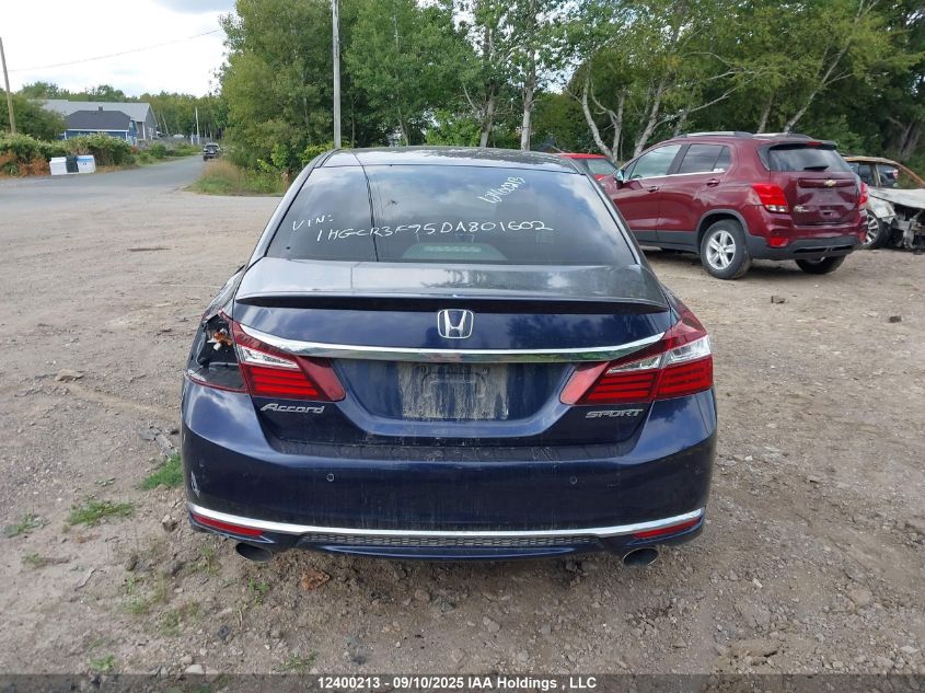 2013 Honda Accord Touring VIN: 1HGCR3F95DA801602 Lot: 12400213