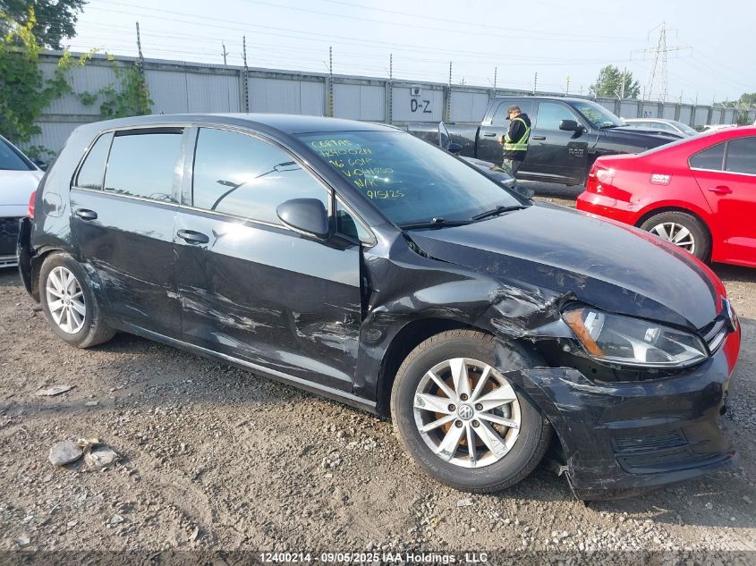 2016 Volkswagen Golf S/Se/Sel VIN: 3VW217AU6GM041950 Lot: 12400214