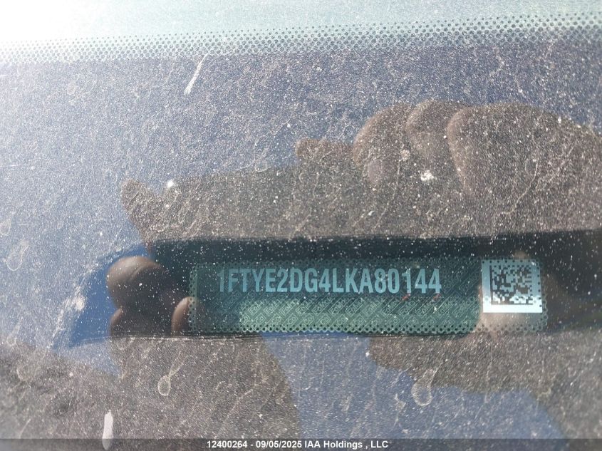 2020 Ford Transit T-150 VIN: 1FTYE2DG4LKA80144 Lot: 12400264