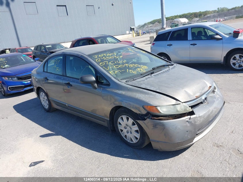 2HGFA16357H009380 2007 Honda Civic auction photo 1