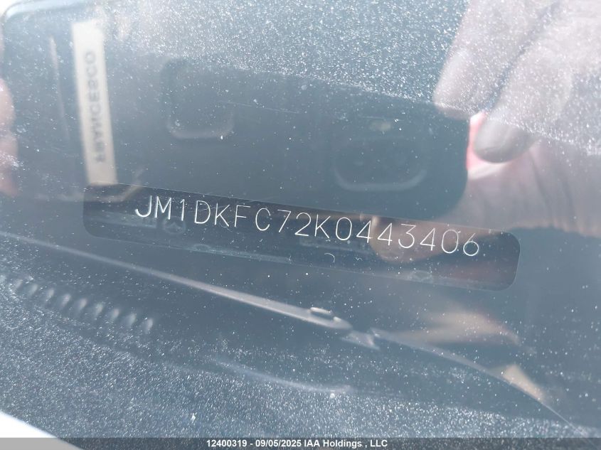 2019 Mazda Cx-3 Gs VIN: JM1DKFC72K0443406 Lot: 12400319