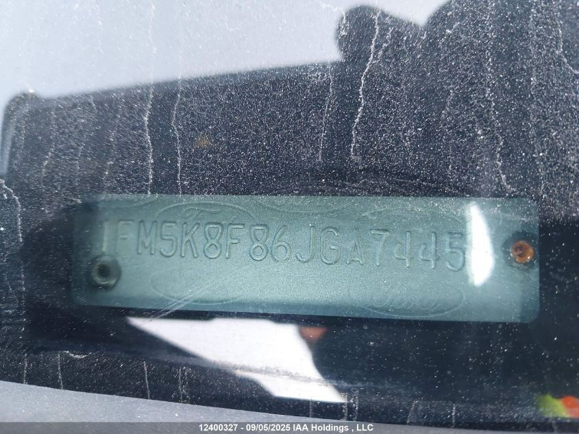 2018 Ford Explorer Limited VIN: 1FM5K8F86JGA74457 Lot: 12400327