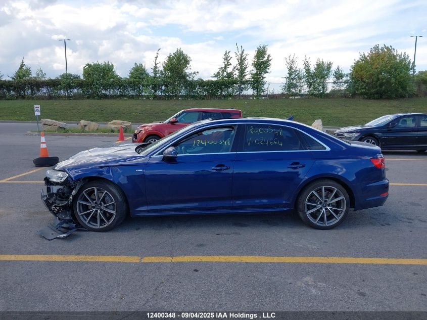 2017 Audi A4 2.0T Progressiv VIN: WAUENAF4XHN024664 Lot: 12400348