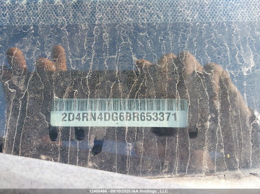 2011 Dodge Grand Caravan Se/Sxt VIN: 2D4RN4DG6BR653371 Lot: 12400466