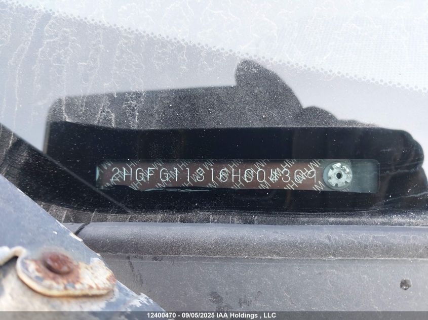 2006 Honda Civic Dx-G VIN: 2HGFG11316H004309 Lot: 12400470