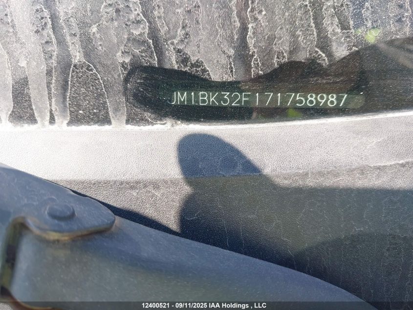 2007 Mazda 3 I VIN: JM1BK32F171758987 Lot: 12400521