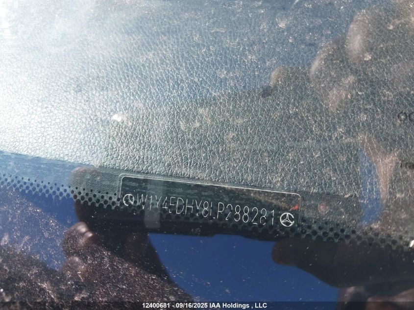 2020 Mercedes-Benz Sprinter 2500 High Roof V6 VIN: W1Y4EDHY8LP288281 Lot: 12400681