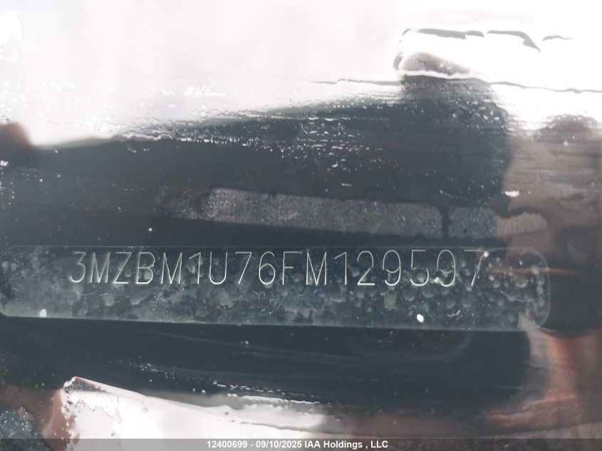 2015 Mazda 3 Sport VIN: 3MZBM1U76FM129597 Lot: 12400699
