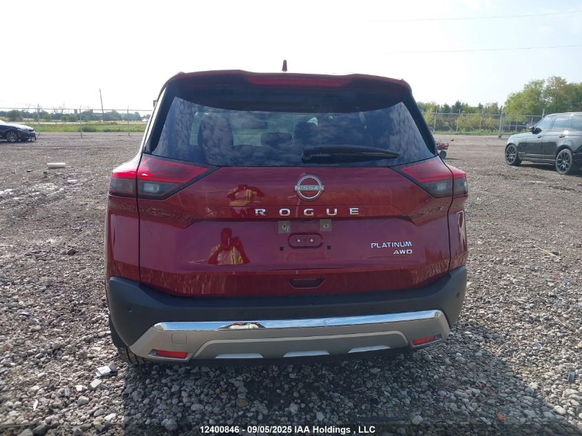 2022 Nissan Rogue Platinum VIN: JN8BT3DDXNW276600 Lot: 12400846