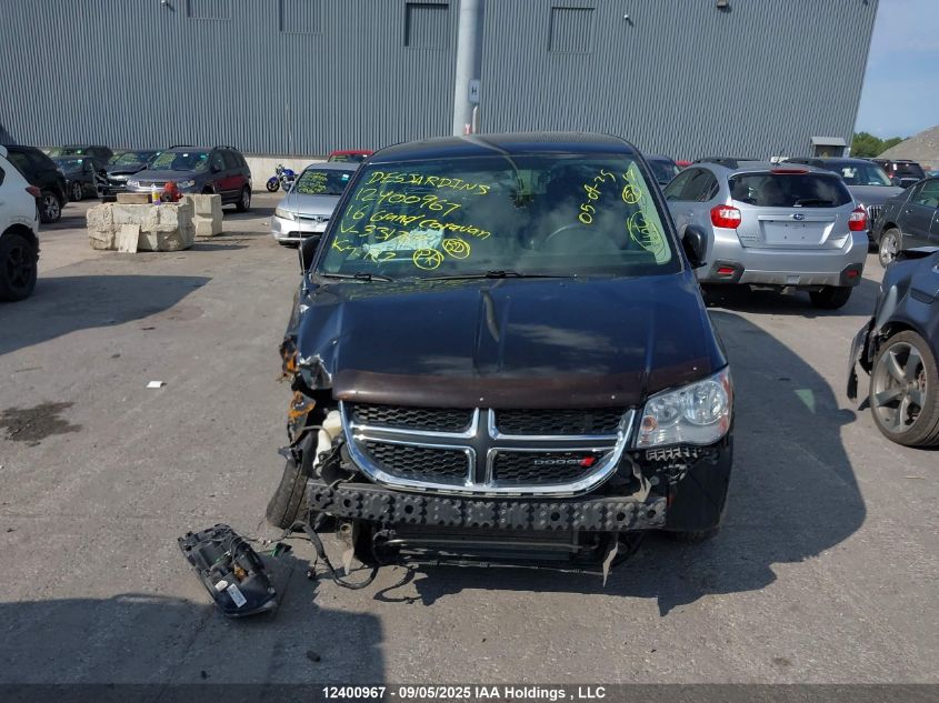 2016 Dodge Grand Caravan Se VIN: 2C4RDGBG9GR331769 Lot: 12400967