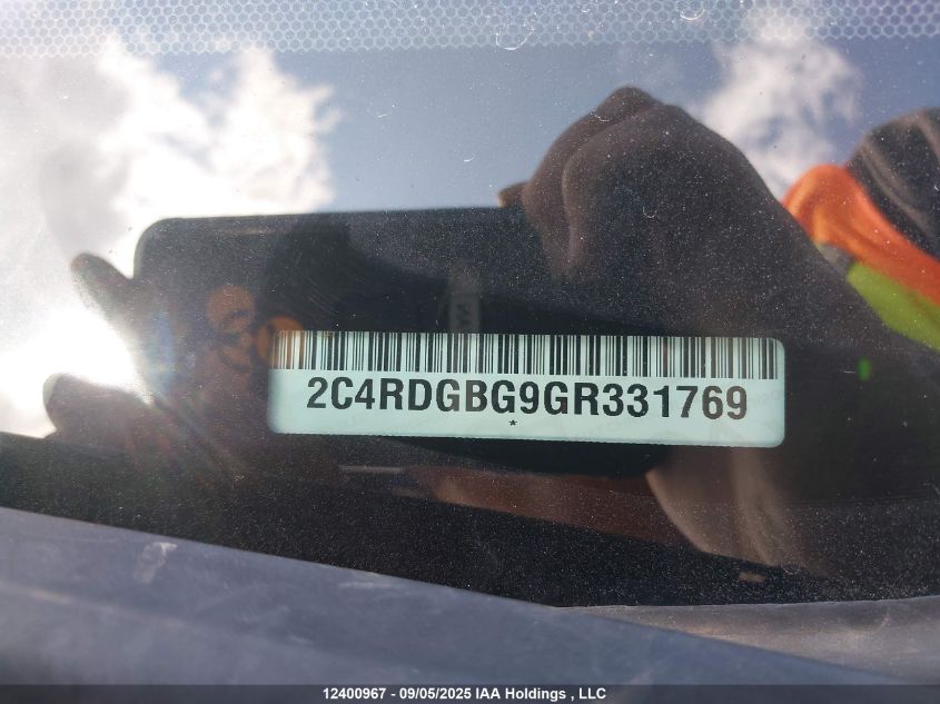 2016 Dodge Grand Caravan Se VIN: 2C4RDGBG9GR331769 Lot: 12400967