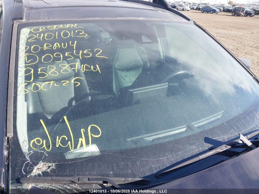 2020 Toyota Rav4 Limited VIN: 2T3DWRFV3LW095452 Lot: 12401013