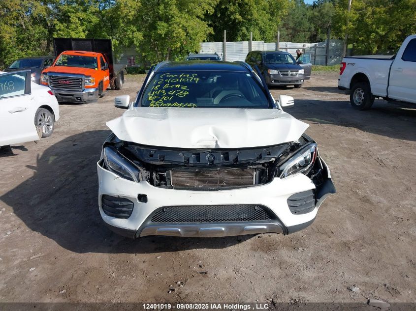 2018 Mercedes-Benz Gla 250 4Matic VIN: WDCTG4GB1JJ443478 Lot: 12401019