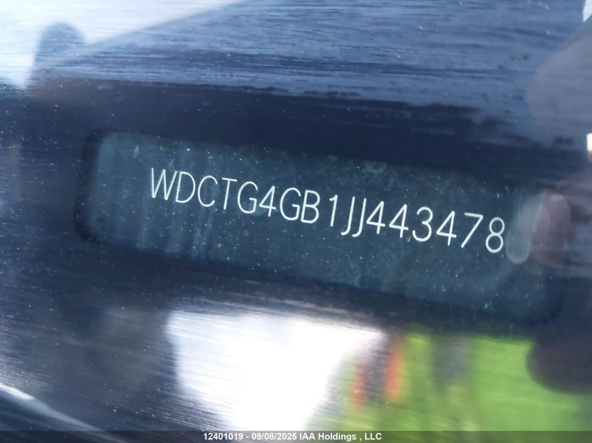 2018 Mercedes-Benz Gla 250 4Matic VIN: WDCTG4GB1JJ443478 Lot: 12401019