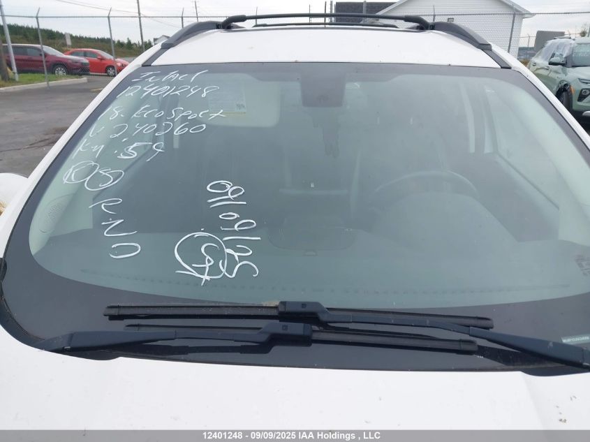 2018 Ford Ecosport Ses VIN: MAJ6P1CL8JC240260 Lot: 12401248