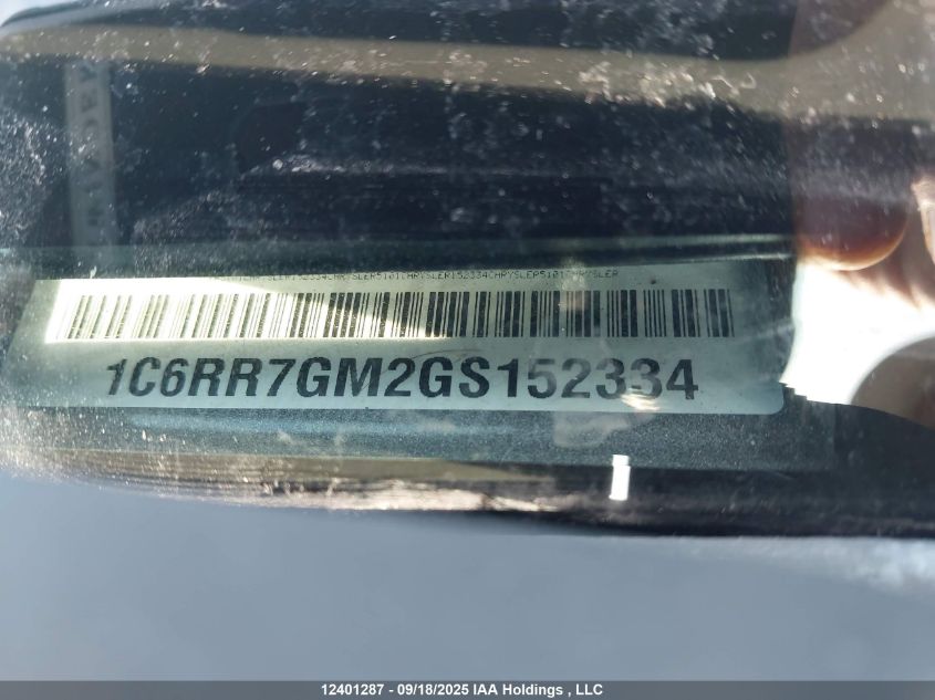 2016 Ram 1500 Slt VIN: 1C6RR7GM2GS152334 Lot: 12401287