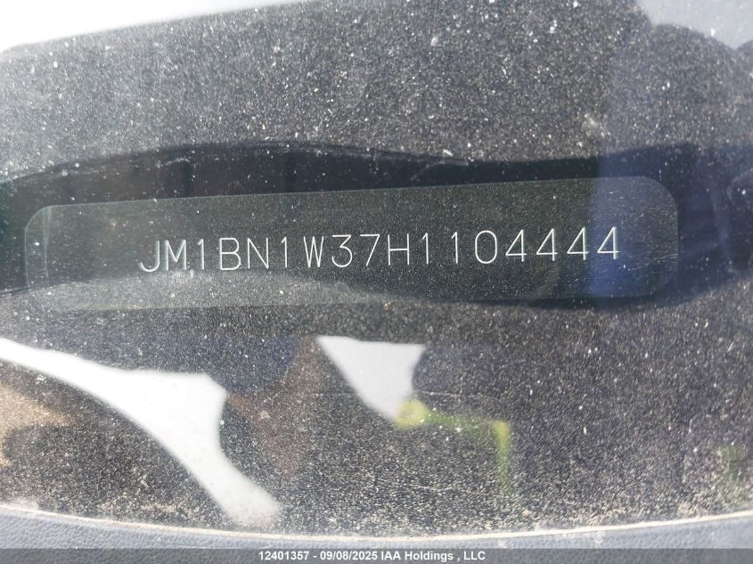 2017 Mazda 3 Grand Touring VIN: JM1BN1W37H1104444 Lot: 12401357