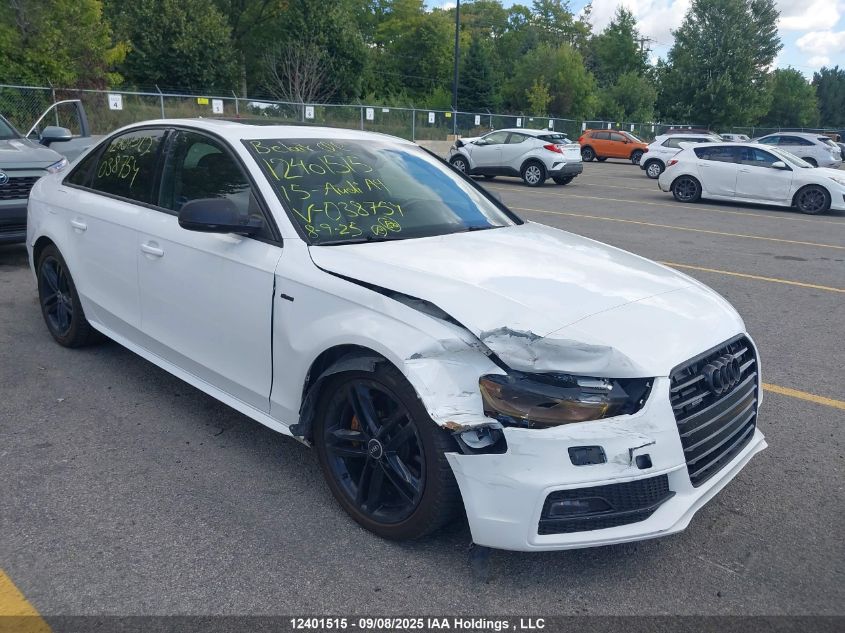 2015 Audi A4 VIN: WAUFFCFL2FN038754 Lot: 12401515