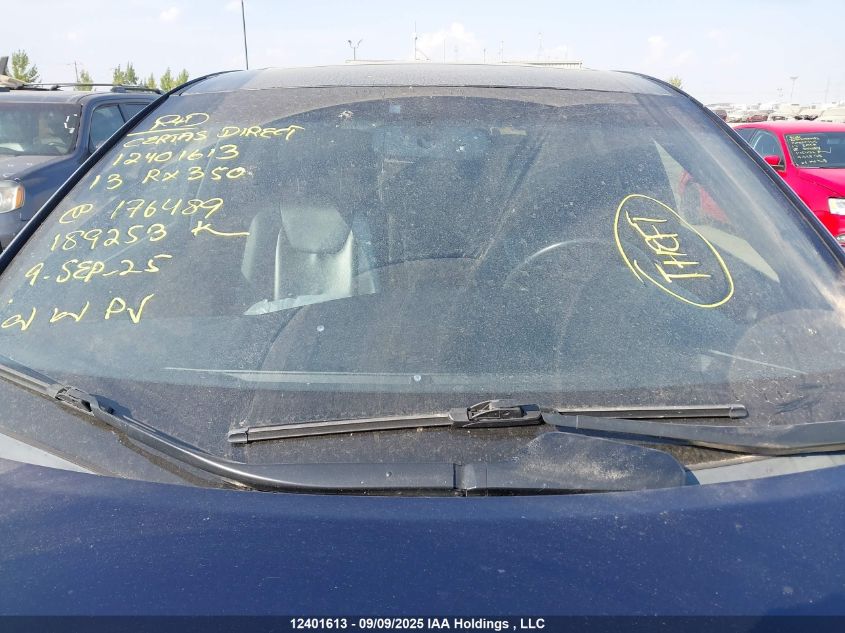 2013 Lexus Rx 350/Base/F Sport VIN: 2T2BK1BA6DC176489 Lot: 12401613