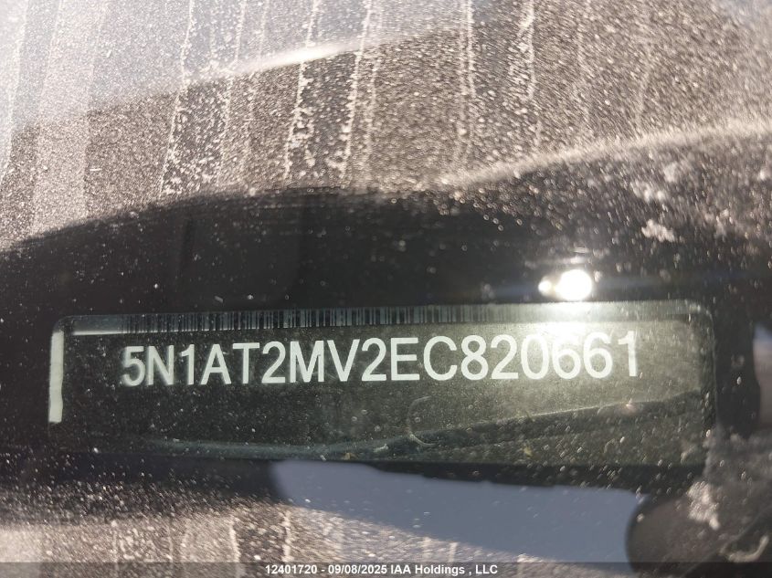 2014 Nissan Rogue S/Sl/Sv VIN: 5N1AT2MV2EC820661 Lot: 12401720