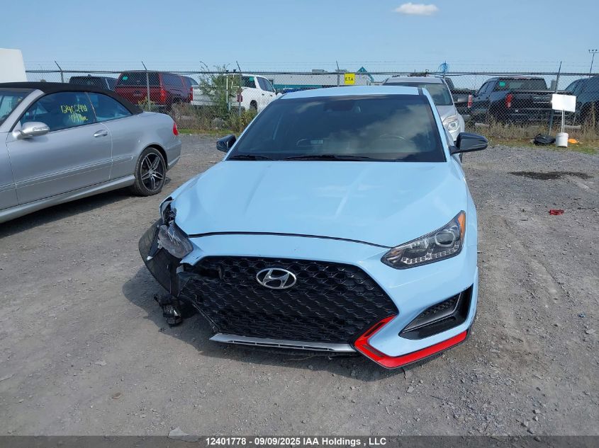 2022 Hyundai Veloster VIN: KMHT36AH8NU011478 Lot: 12401778