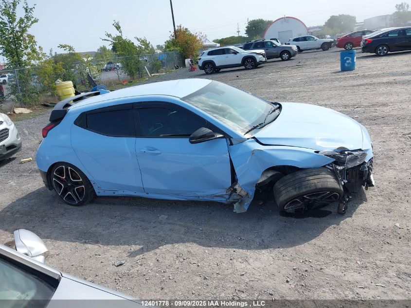 2022 Hyundai Veloster VIN: KMHT36AH8NU011478 Lot: 12401778