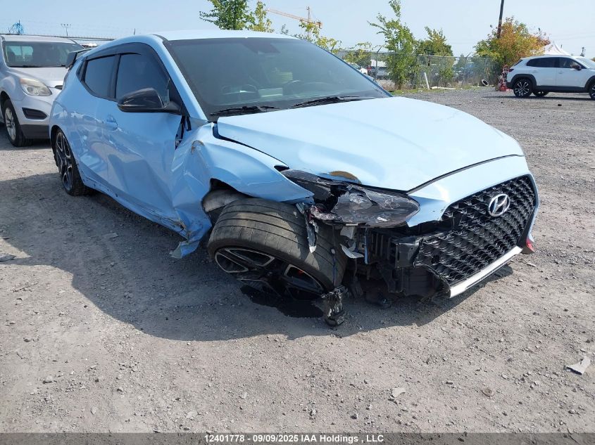 2022 Hyundai Veloster VIN: KMHT36AH8NU011478 Lot: 12401778