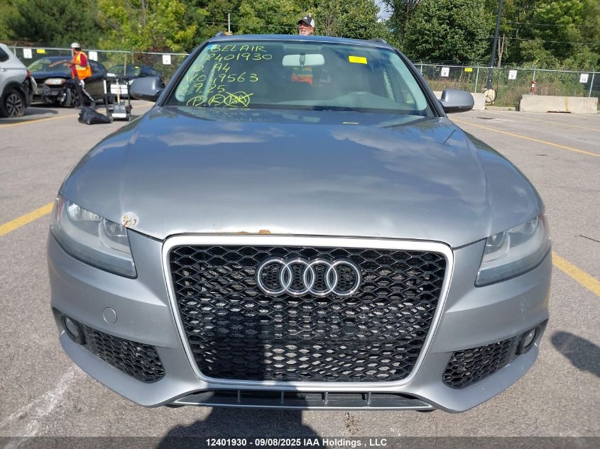 2010 Audi A4 VIN: WAUSFCFL8AA049563 Lot: 12401930