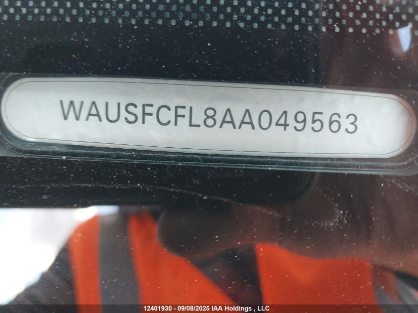 2010 Audi A4 VIN: WAUSFCFL8AA049563 Lot: 12401930