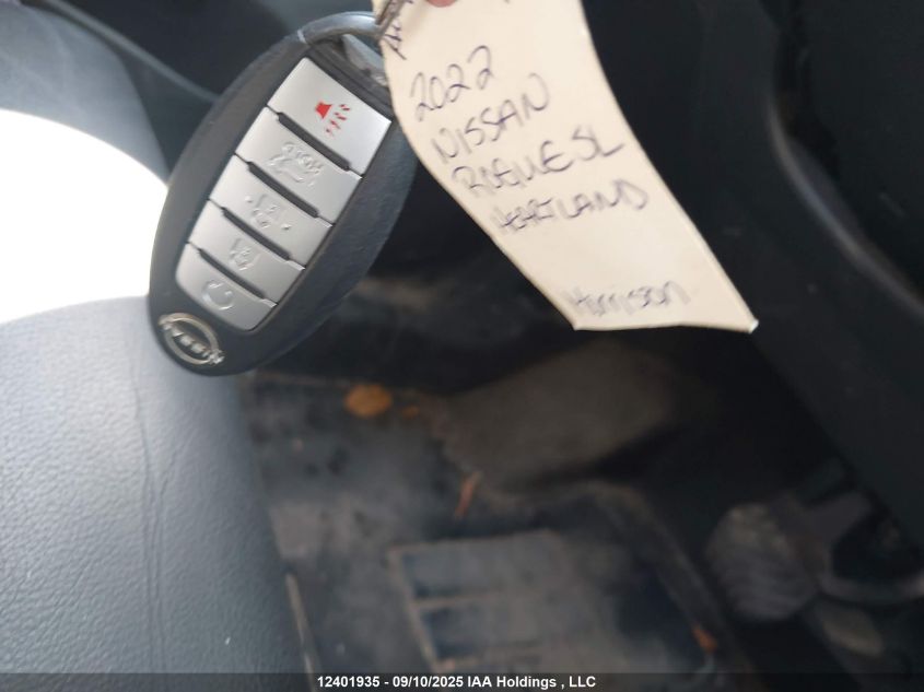 2022 Nissan Rogue Sl VIN: JN8BT3CBXNW332017 Lot: 12401935