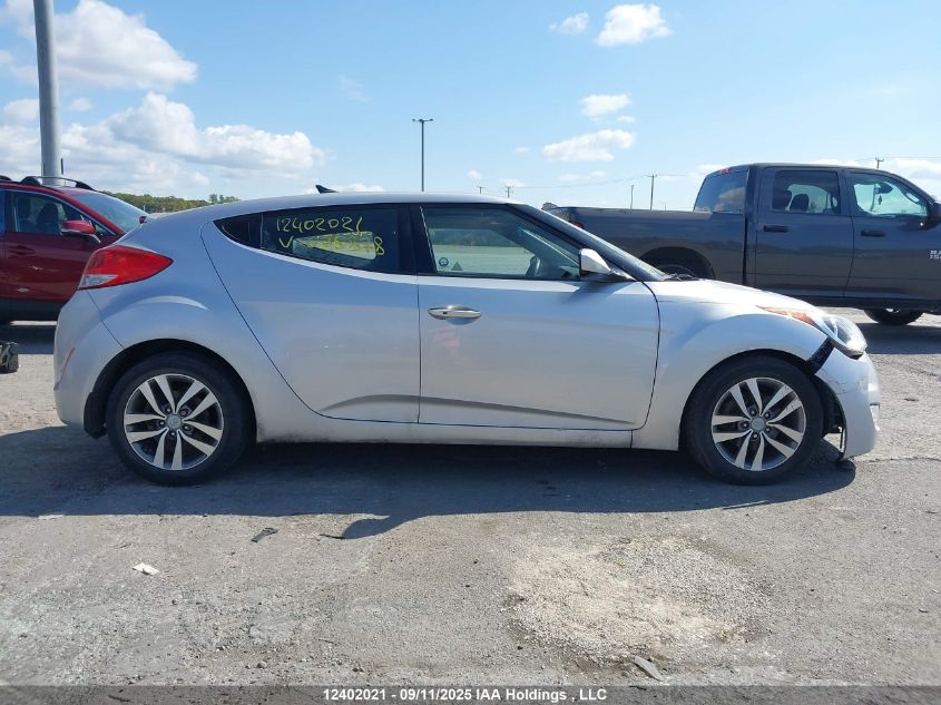 2012 Hyundai Veloster VIN: KMHTC6AD0CU075878 Lot: 12402021