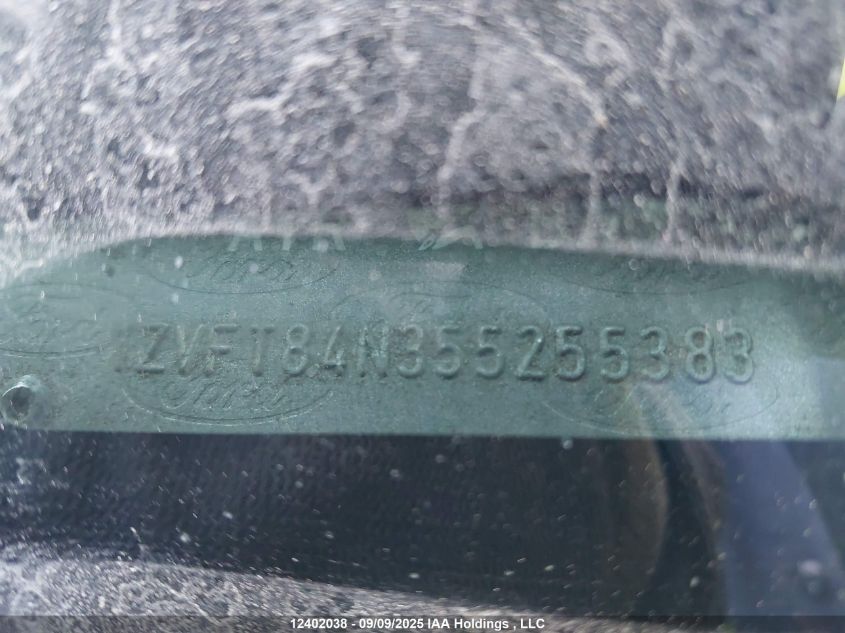 2005 Ford Mustang Convertible VIN: 1ZVFT84N355255383 Lot: 12402038