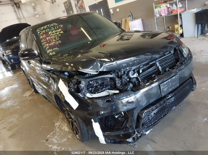 2020 Land Rover Range Rover Sport P525 Hse VIN: SALWR2SE0LA894657 Lot: 12402117