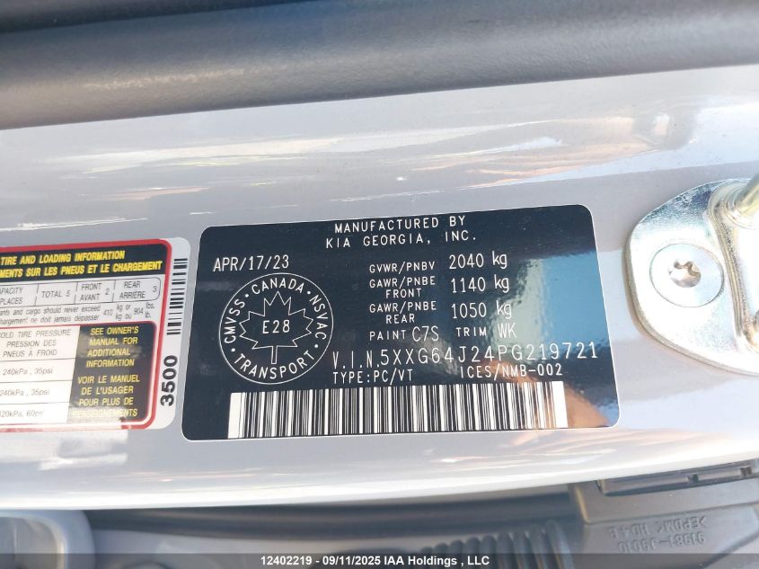 2023 Kia K5 Gt-Line VIN: 5XXG64J24PG219721 Lot: 12402219