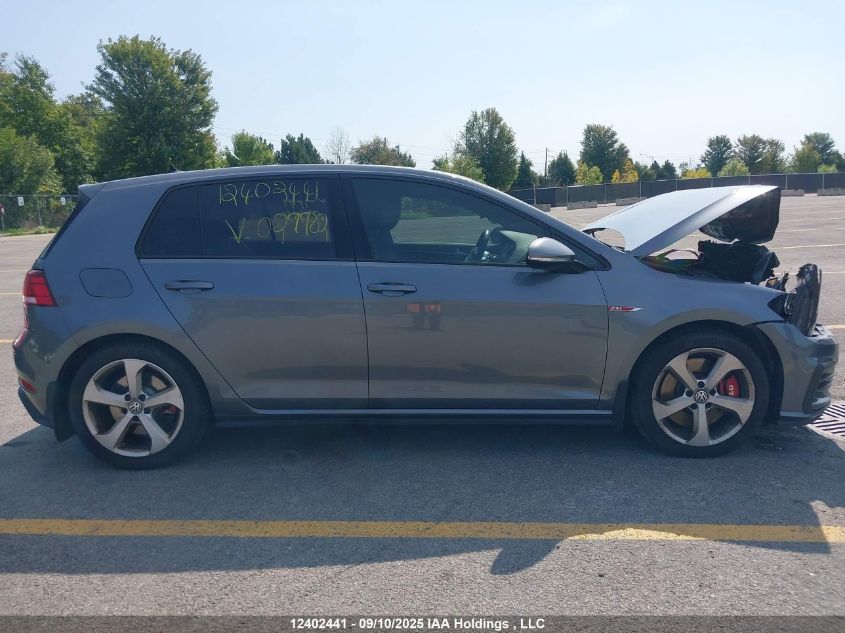 2019 Volkswagen Golf Gti VIN: 3VW6T7AU8KM029982 Lot: 12402441