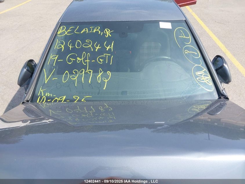 2019 Volkswagen Golf Gti VIN: 3VW6T7AU8KM029982 Lot: 12402441