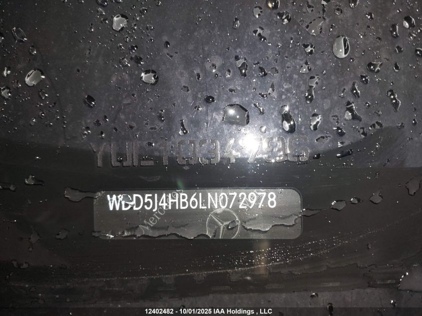 2020 Mercedes-Benz Cla 250 4Matic VIN: WDD5J4HB6LN072978 Lot: 12402482