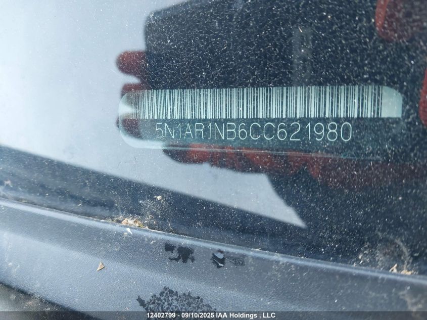 2012 Nissan Pathfinder S/Le/Se VIN: 5N1AR1NB6CC621980 Lot: 12402799