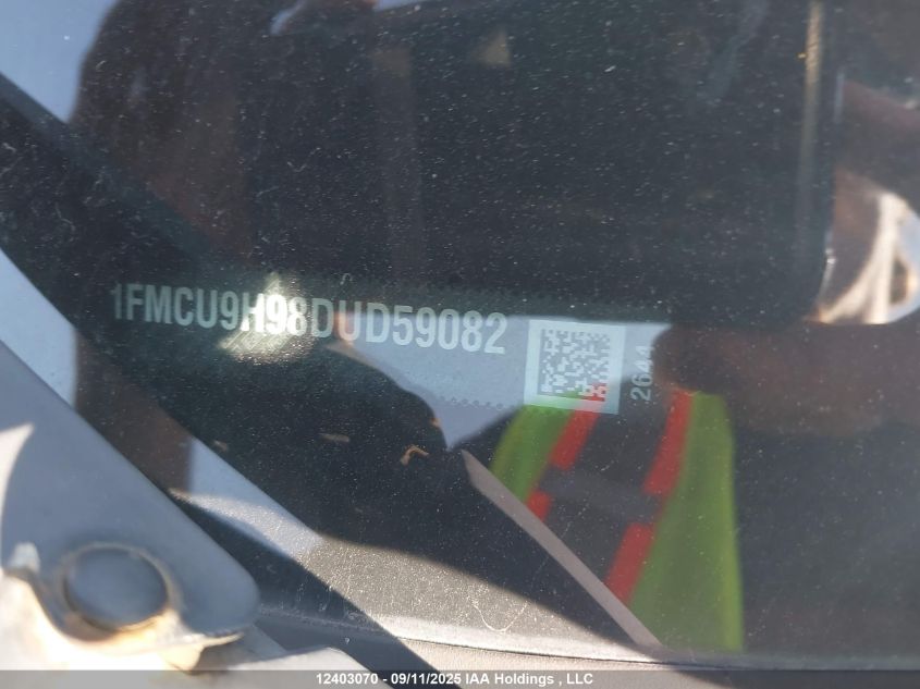 2013 Ford Escape Sel VIN: 1FMCU9H98DUD59082 Lot: 12403070