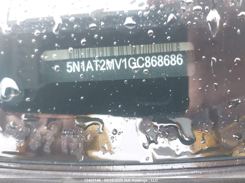 5N1AT2MV1GC868686 2016 NISSAN ROGUE photo no. 9