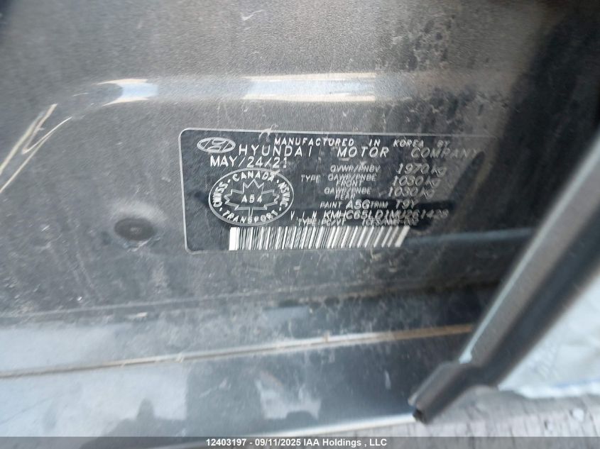 2021 Hyundai Ioniq Plug-In Hybrid Essential VIN: KMHC65LD1MU261428 Lot: 12403197