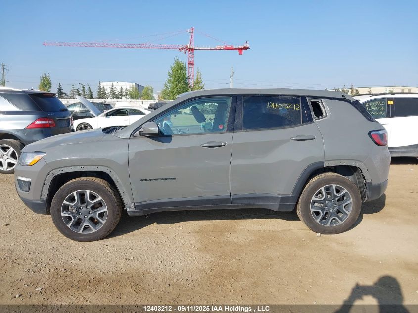 2019 Jeep Compass Sport VIN: 3C4NJDAB4KT770380 Lot: 12403212