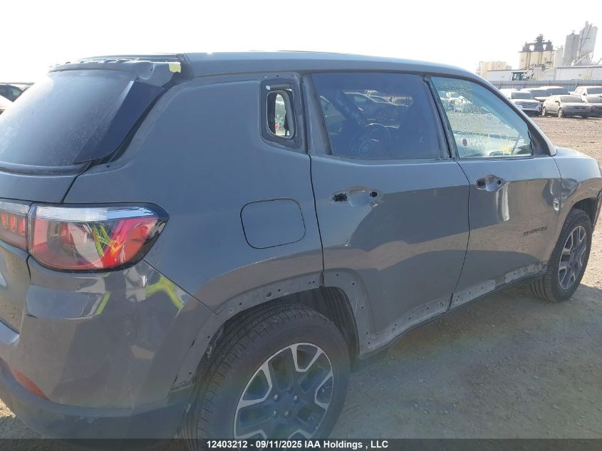 2019 Jeep Compass Sport VIN: 3C4NJDAB4KT770380 Lot: 12403212