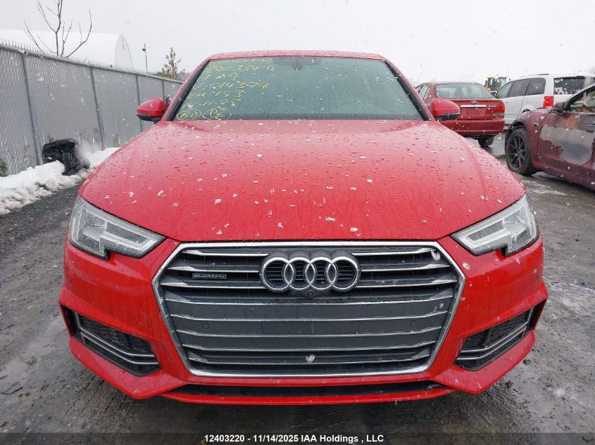 2017 Audi A4 Prestige VIN: WAUFNAF46HN014377 Lot: 12403220