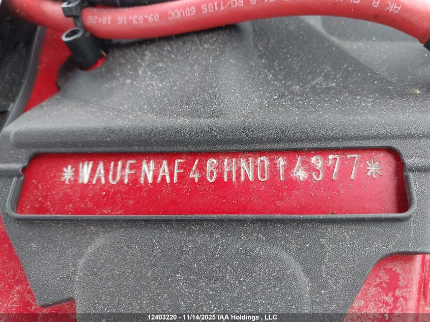 2017 Audi A4 Prestige VIN: WAUFNAF46HN014377 Lot: 12403220