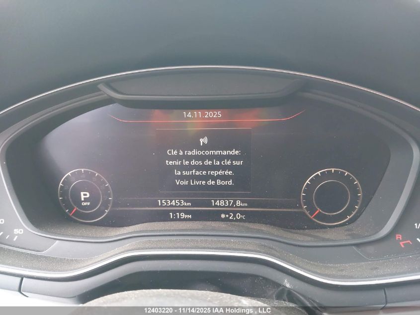 2017 Audi A4 Prestige VIN: WAUFNAF46HN014377 Lot: 12403220