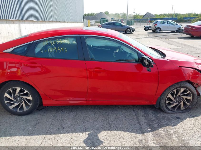 2018 Honda Civic Ex 4Dr VIN: 2HGFC2F83JH009543 Lot: 12403323